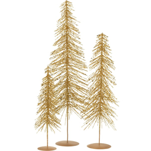 J-Line décoration Sapin De Noël Paillettes - plastique - or - large