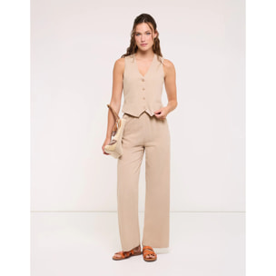 Top Chaleco Beige - Vari