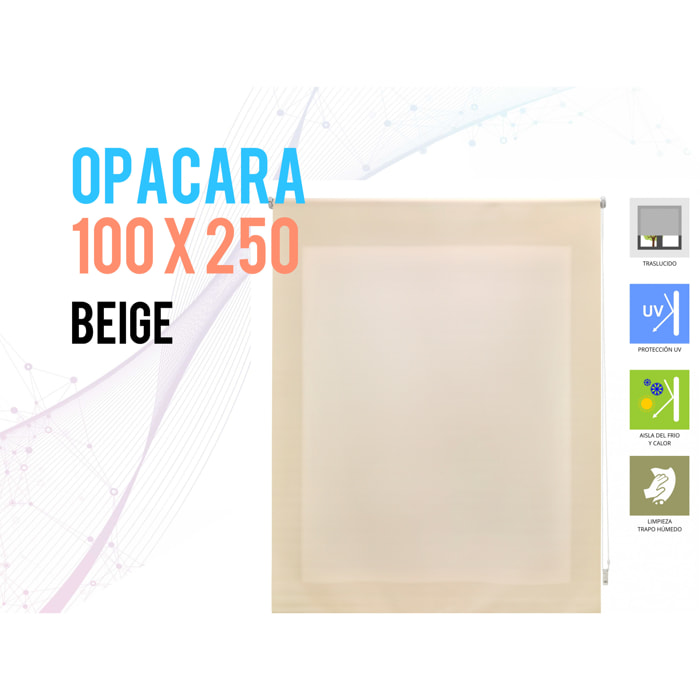Estor Poliéster enrrollable opaco liso OPACARA BEIGE PURLINE  W