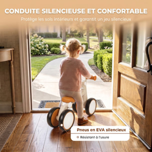 Draisienne enfant pliable selle guidon réglables crème
