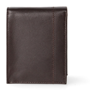 Portafoglio uomo in vera pelle - Modello False - Casual - 12.5 x 10.0 x 2.0 cm