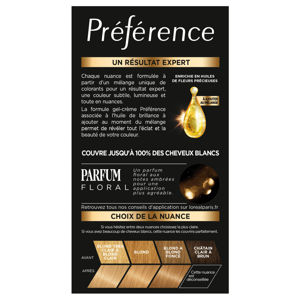 L'Oréal Paris Préférence 8.3 Coloration Cannes Blond clair doré