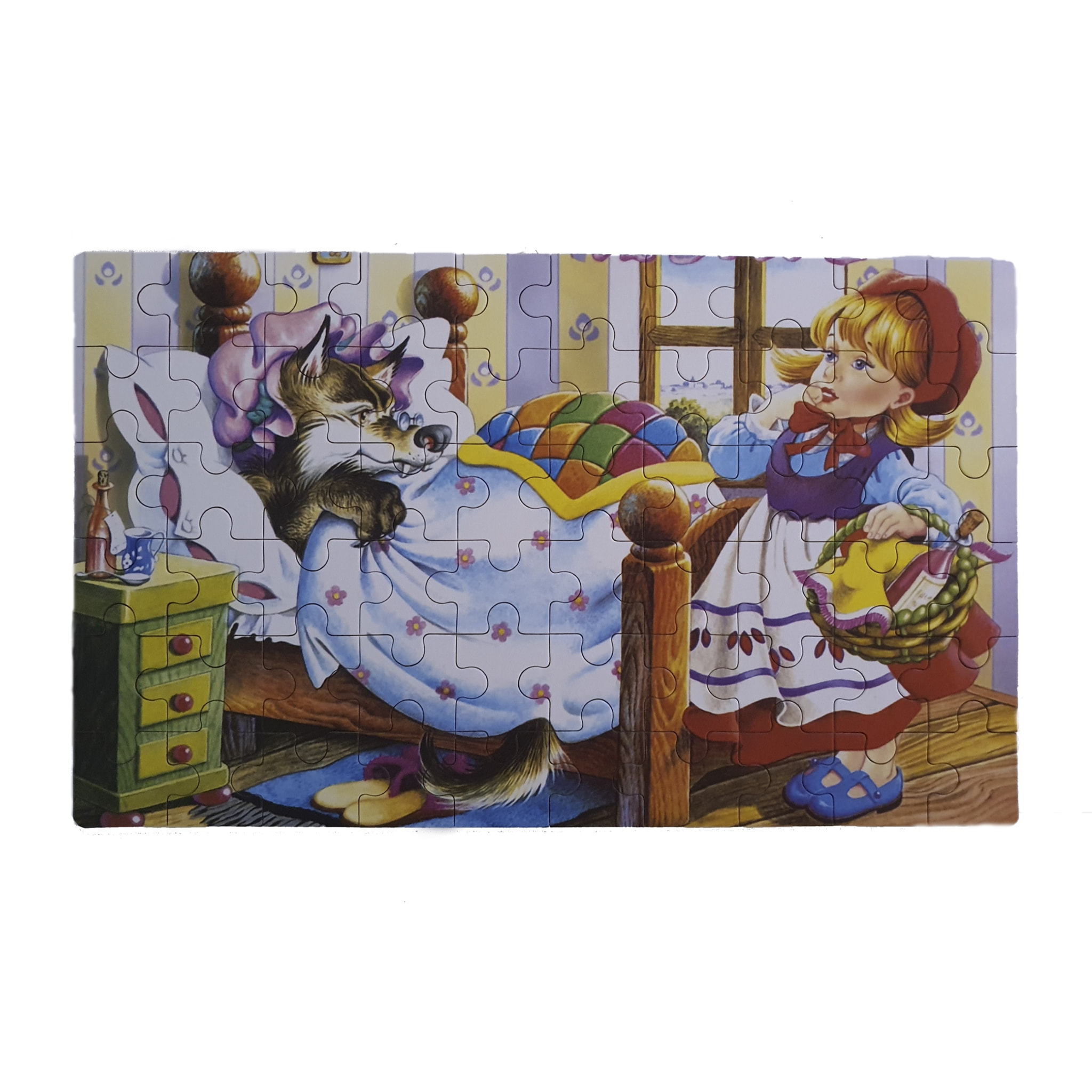 PUZLE DE CUENTOS: CAPERUCITA Y EL LOBO - 60 pcs (CAJA METÁLICA)