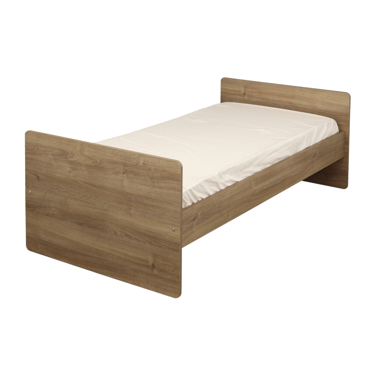 Lit combiné 120x60 évolutif en 90x190 décor bois chêne mokka