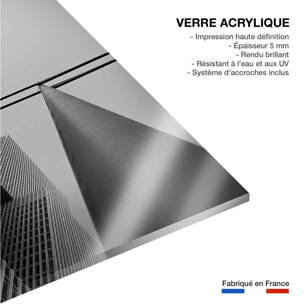 Tableau deco ville feu jaune Tableau plexiglas