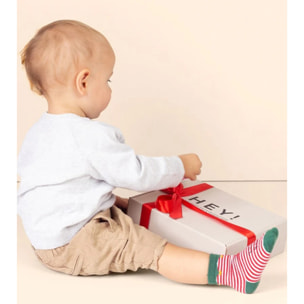 Mini Calcetines "Ayudante de Papá Noel" Guirnalda