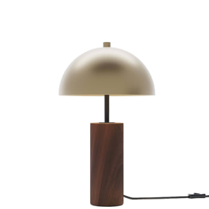 Lampe à poser en bois et métal