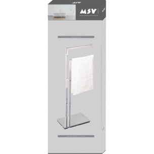 MSV Porte Serviettes 2 branches Acier SANTA CATARINA Chrome