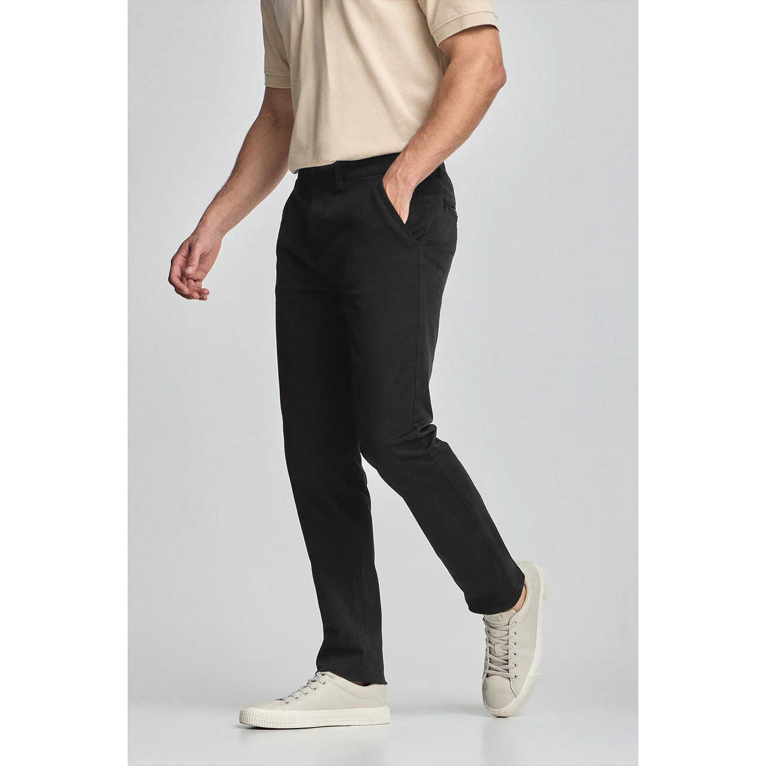 Pantaloni chino slim Moore neri