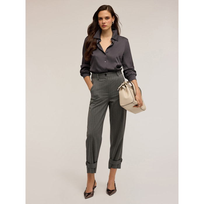 Motivi - Camicia satin - Grigio