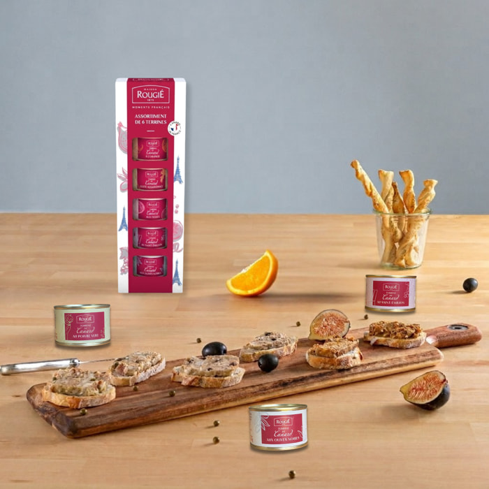 Coffret La Baguette - Assortiment de 6 terrines de canard - 6x65g