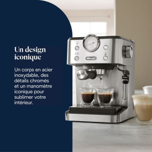 Machine à expresso DELONGHI Linea Classic EM450.M Argent