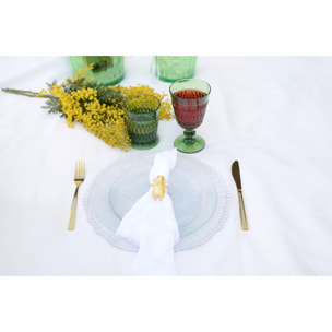 Lot de 6 DESSOUS D'ASSIETTE TRANSPARENT ONDULE