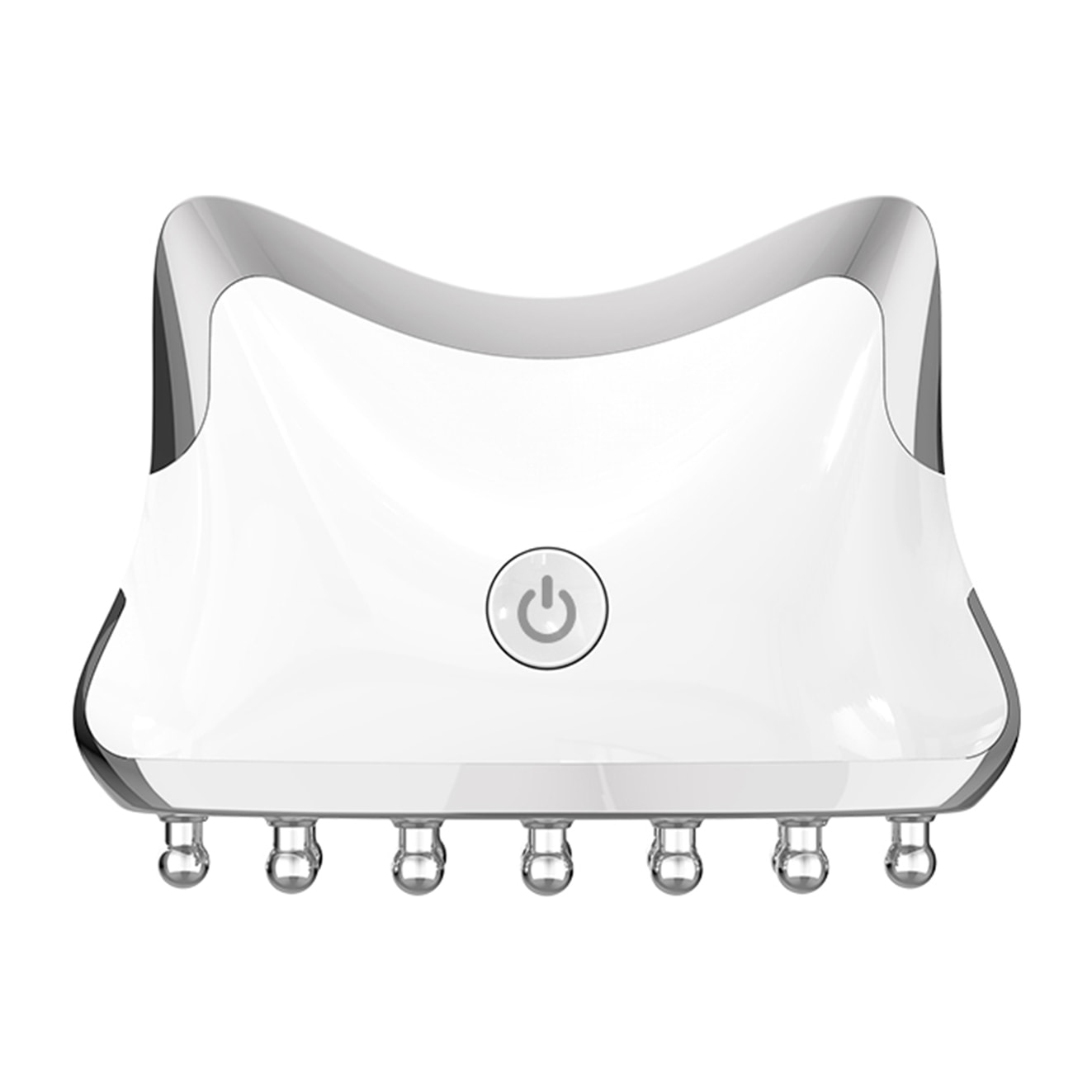 Strumento di raschiatura meridiano elettrico a microcorrente wireless EMS. Strumento di bellezza con luce rossa, verde e blu.