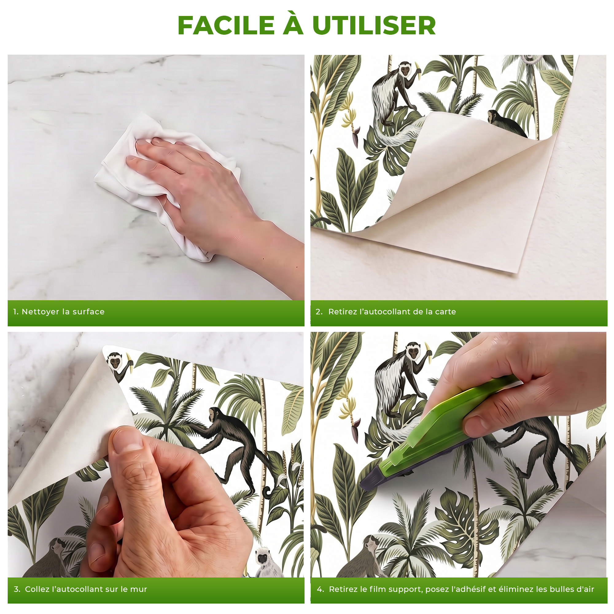 Sticker effet papier peint - PANDO