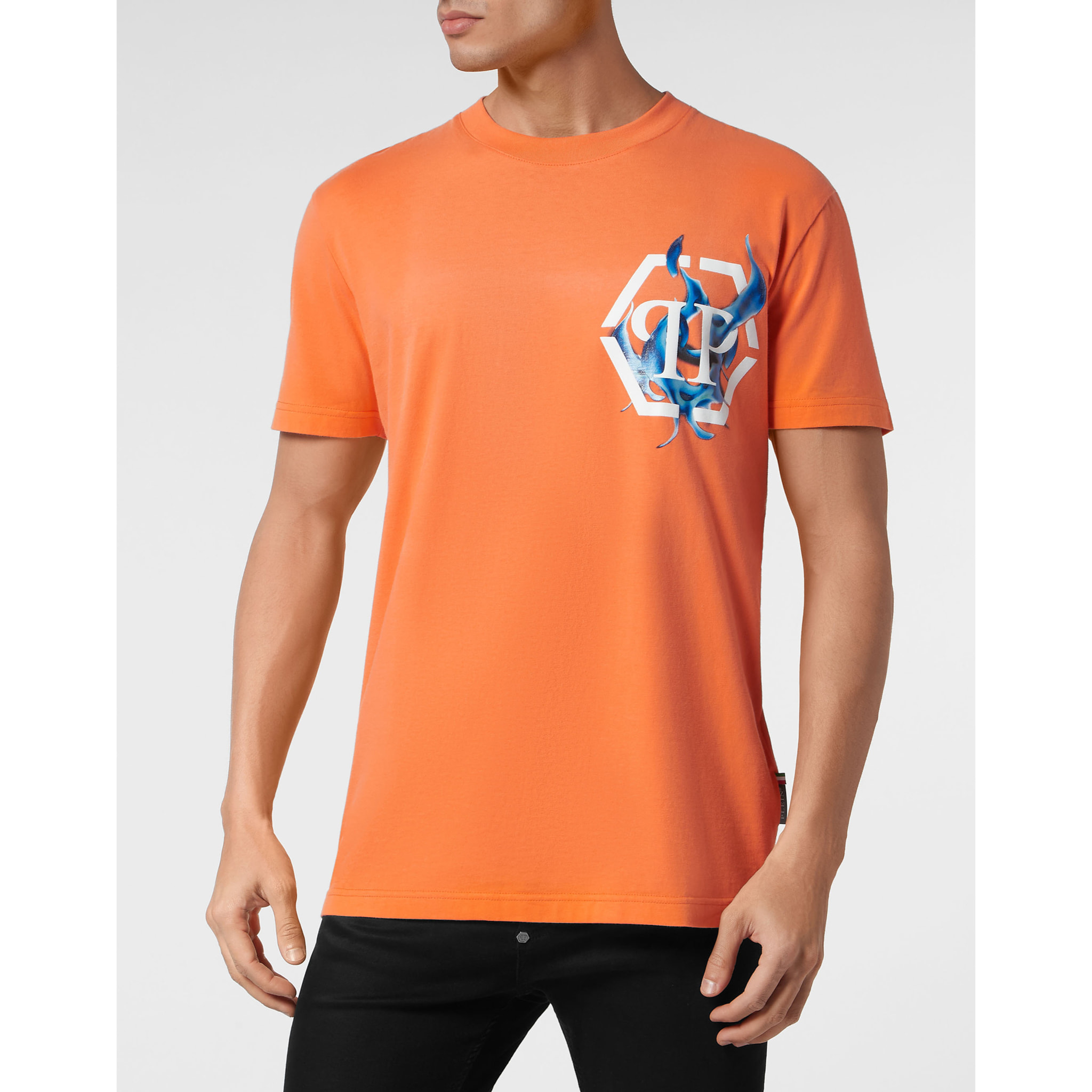 PHILIPP PLEIN T-Shirt Round Neck FLAME