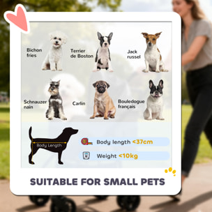 Poussette pour chien  siège auto sac de transport 3 en 1 gris