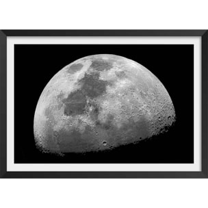 Affiche paysage La lune Affiche + cadre en bois - Noir