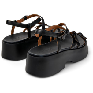 Sandalias - CAMPER Tasha - Negro - Cuero liso