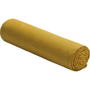 Drap Housse - Bonnet:30cm 100%lin LavÉ Jaune Curry