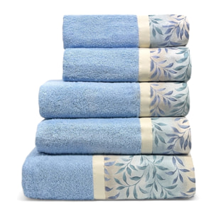 Set Spugna FELCE 5 Pezzi: 2 Viso+2 Ospite + 1 Telo Bagno