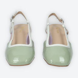 Décolleté sling back Donna Tata Italia Verde