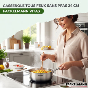 Casserole en inox 24 cm Fackelmann Triply Vita3