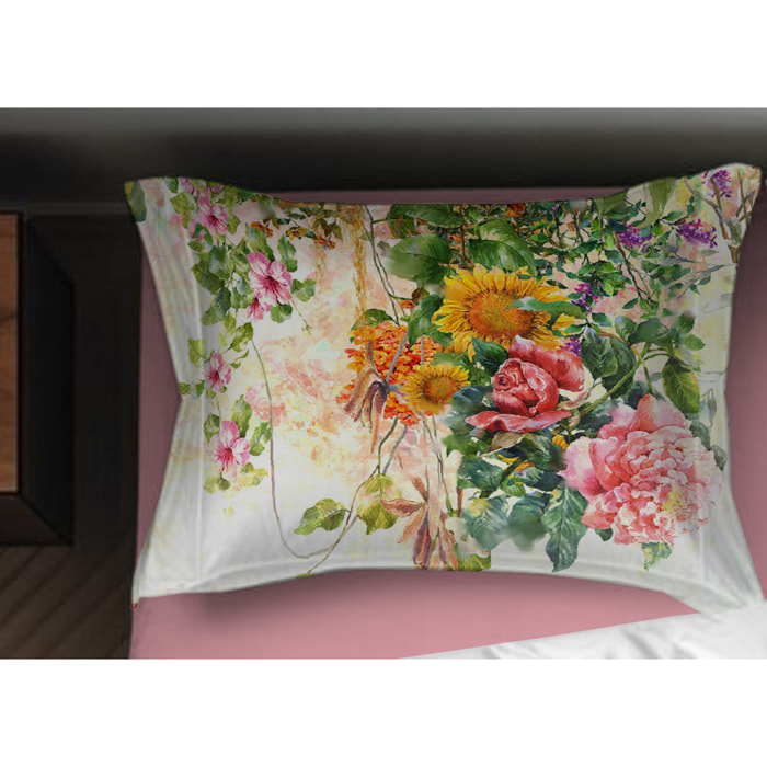 Copripiumino Stampa Digitale Disegno Floral Misura Letto Matrimoniale