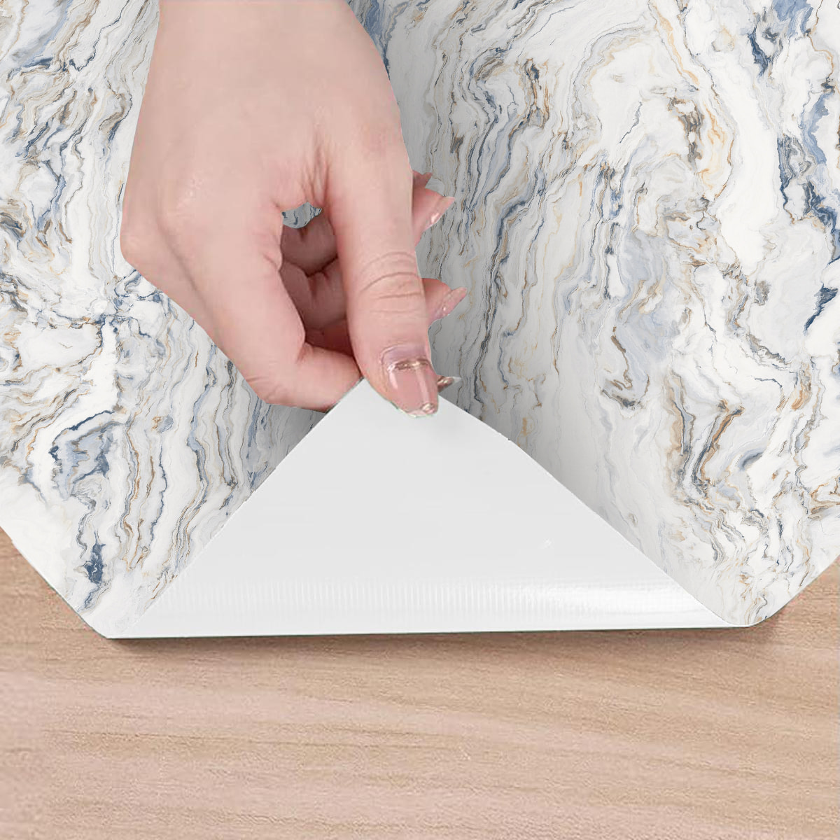 Revêtement sticker sol - MARBRE DE REGGIO CALABRE - Rouleau adhésif Protection Anti-dérapant