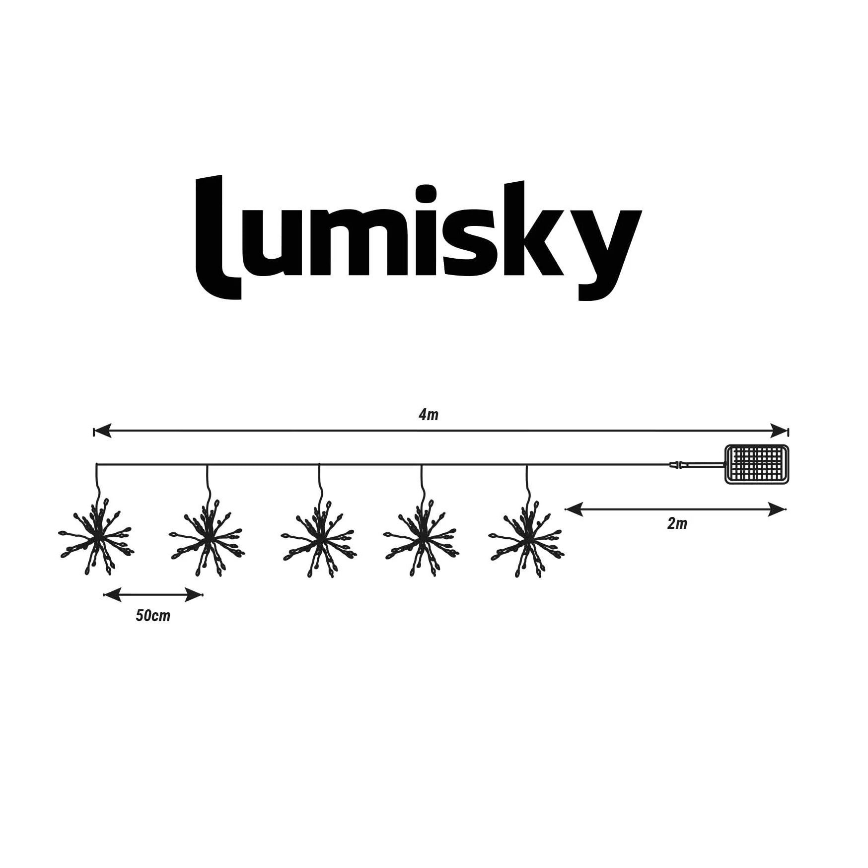 Guirlande solaire FIREWORKS 450 LED 4M