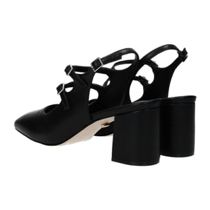 Décolleté sling back Donna Tata Italia Nero