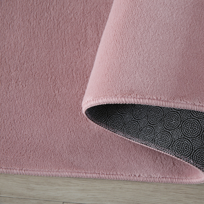MOSCOU - Tapis rond uni Rose