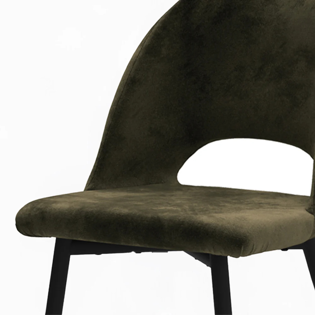 Pack 2 chaises et 2 chaises de bar 65 cm en velours vert - Pénélope