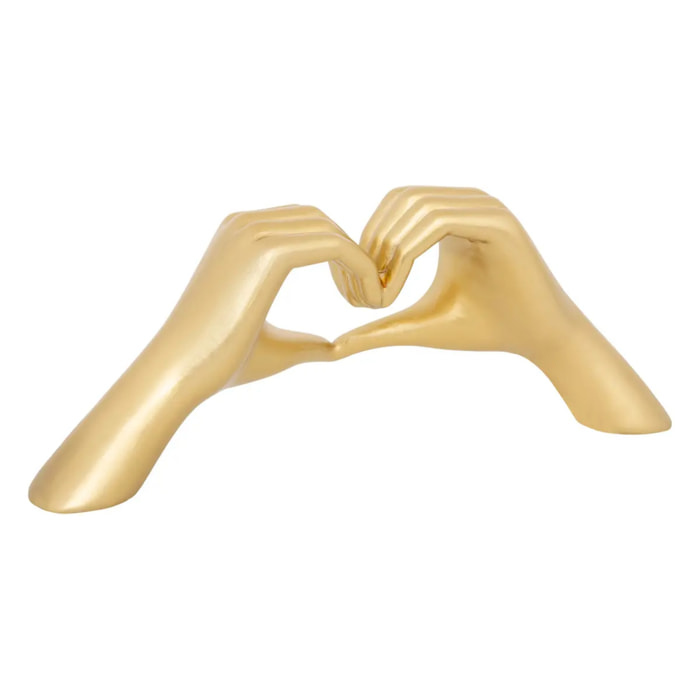 Mains cœur déco Amy l.31cm résine
