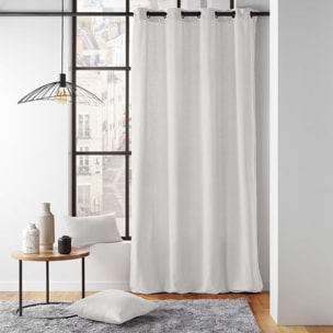Rideau en poly-coton recyclé - Blanc