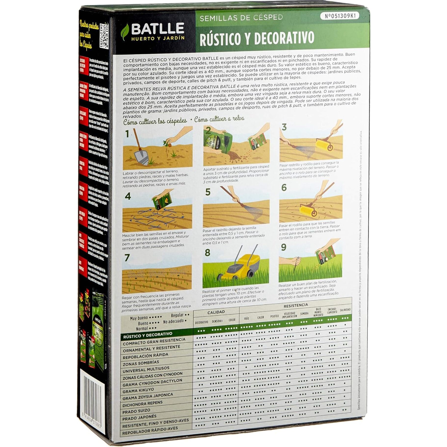 Semillas césped rústico y decorativo Batlle 1 kg