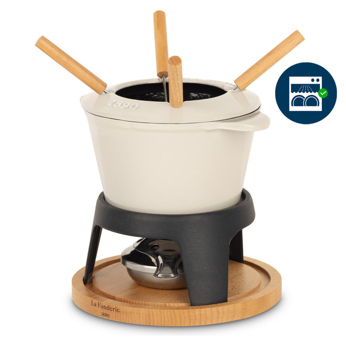 Fondue de Hierro Fundido, MONT JOLY, Beige, 4 personnes