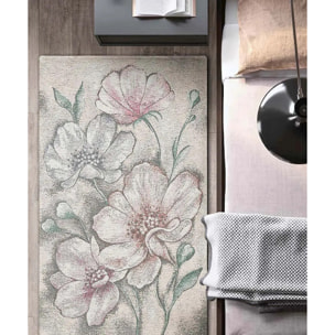 Tappeto Arredo Fiori Lavabile Antiscivolo