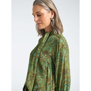 Elena Mirò - Abito in viscosa stampata - Verde