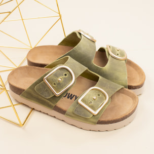 SANDALO CON ZEPPA BILLOWY VERDE