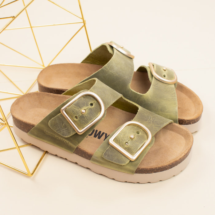 SANDALO CON ZEPPA BILLOWY VERDE