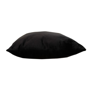 Coussin en velours avec zip déco - Noir