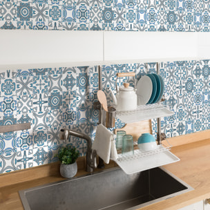 Stickers muraux - Sticker Mural Carrelage adhésif Cuisine Salle de Bain - 24 STICKERS CARREAUX DE CIMENT AZULEJOS TISIANO