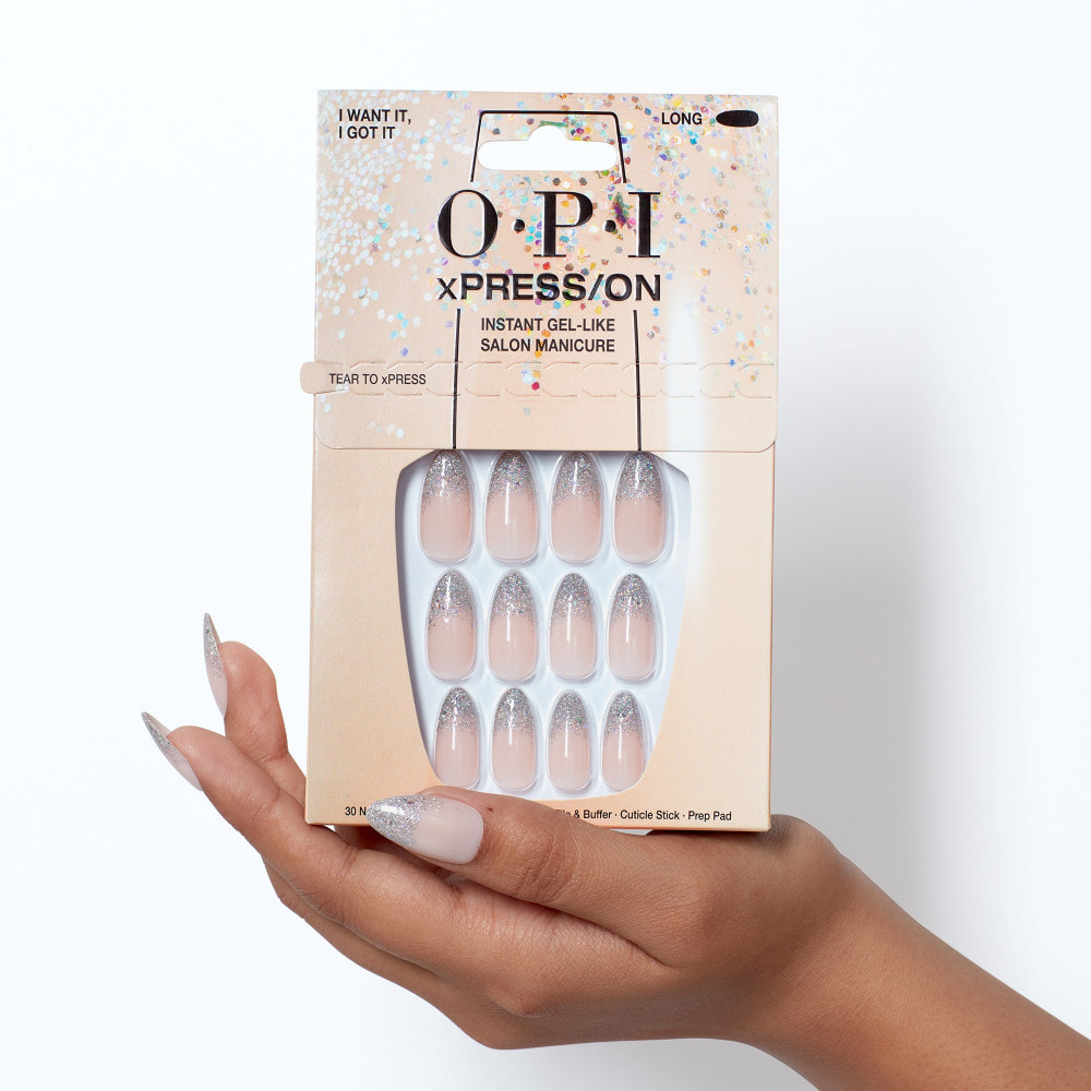 xPRESS-ON - I Want It, I Got It - Faux ongles réutilisables, effet gel - OPI