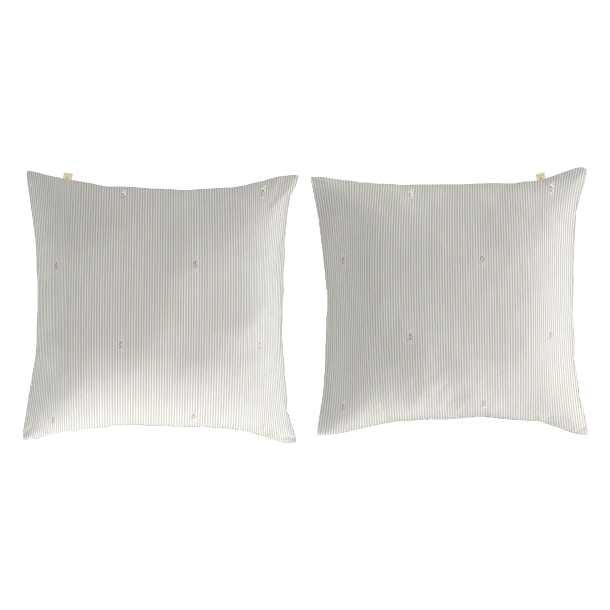 2 Fundas de almohada 50x50 cm lino ZAIDIN - 100% algodón -