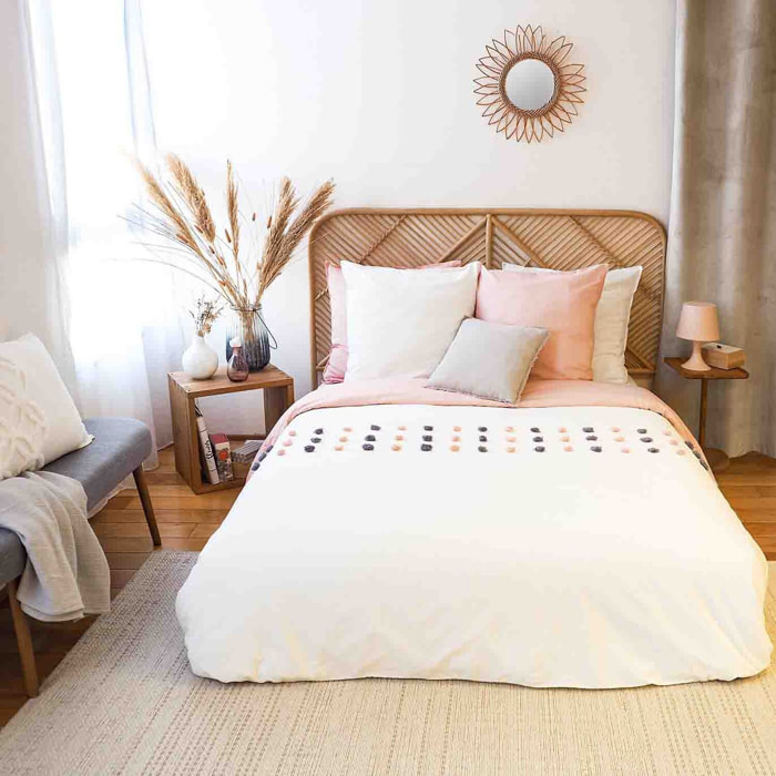 Parure housse de couette 3pcs 100% coton 57 fils poupie