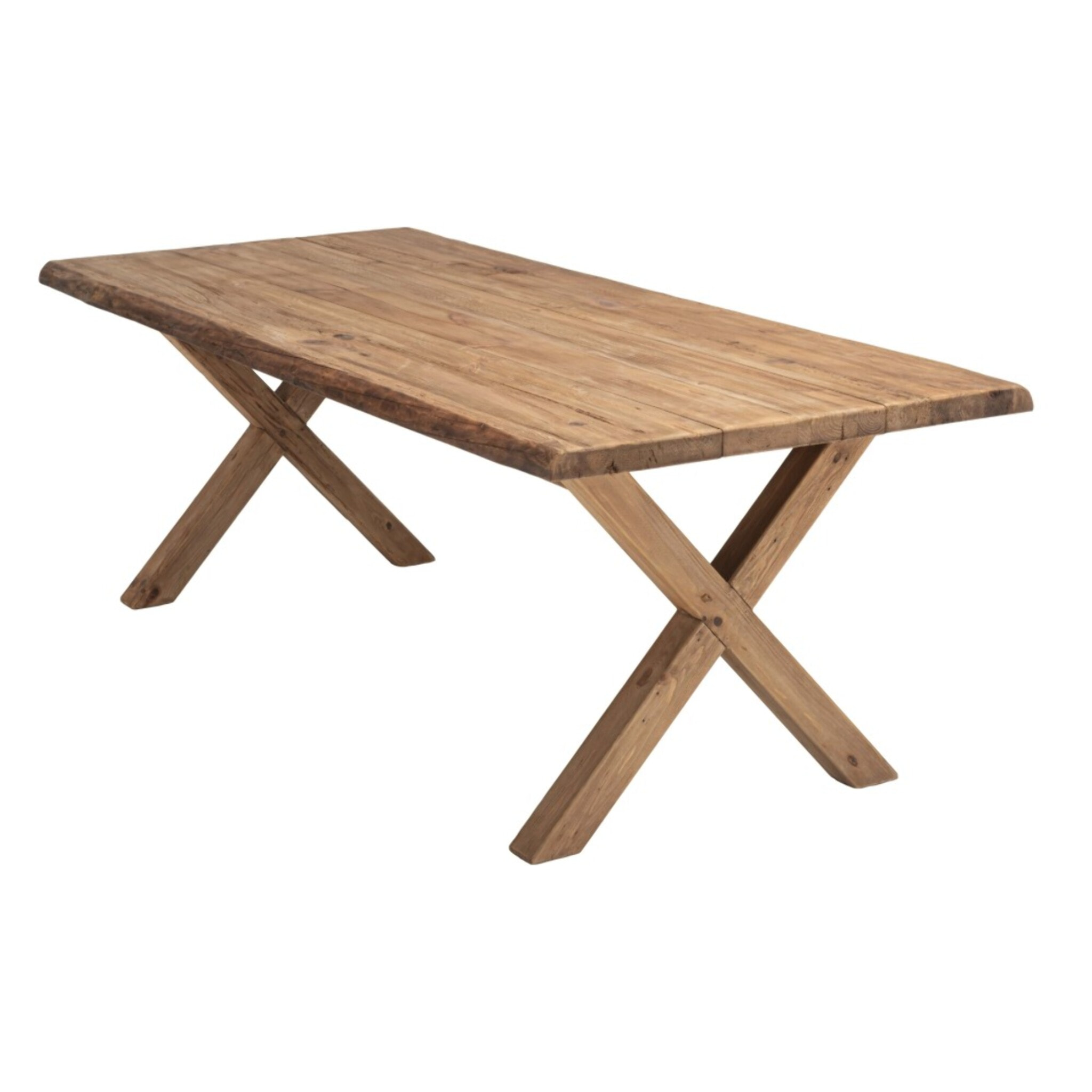 SANDY - Table à manger rectangulaire 220x100cm bois Pin recyclé