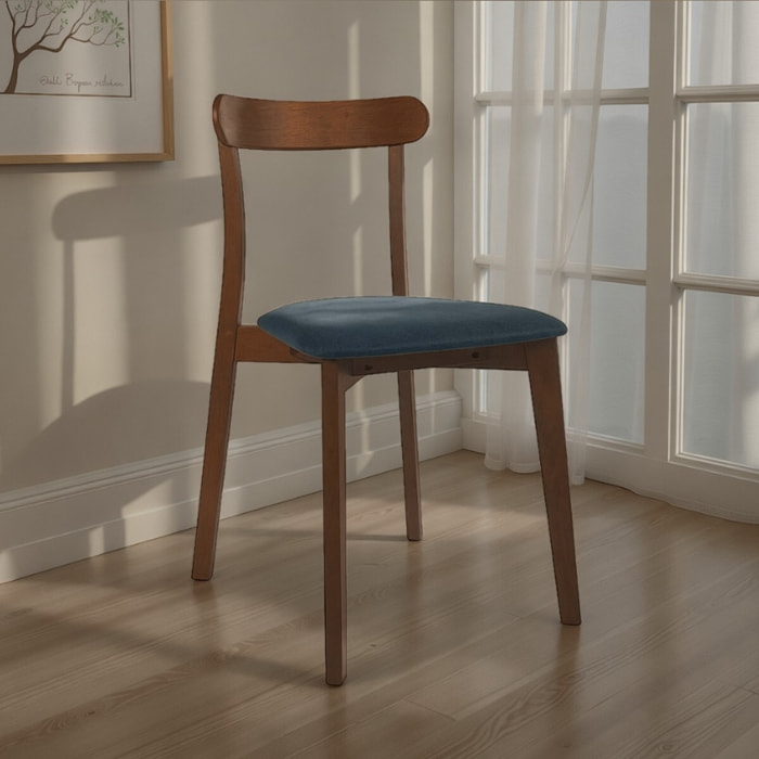 Tomasucci Ensemble de 2 chaises AMBRA en bois foncé