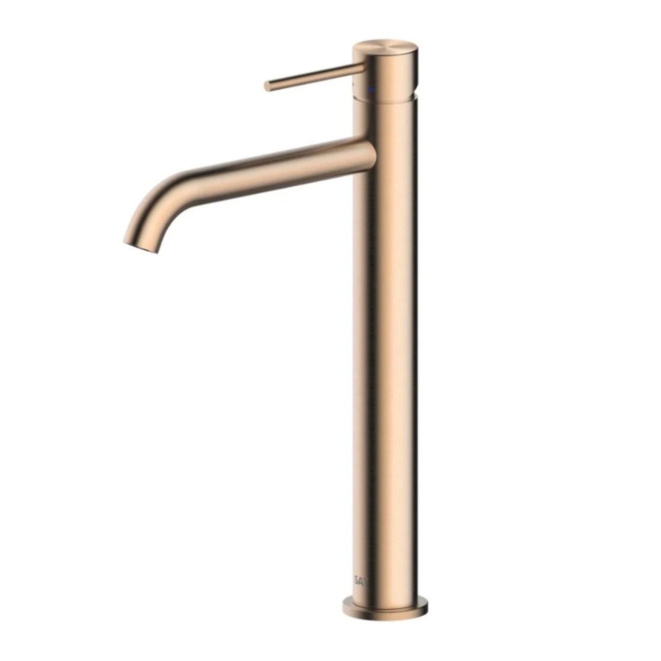 Aurum mitigeur lavabo en inox, or rose + Ceramia PixL 50x37,5x13,5 cm vasque à poser, sans trop-plein, blanc (SAT285BRGCEPX4937)