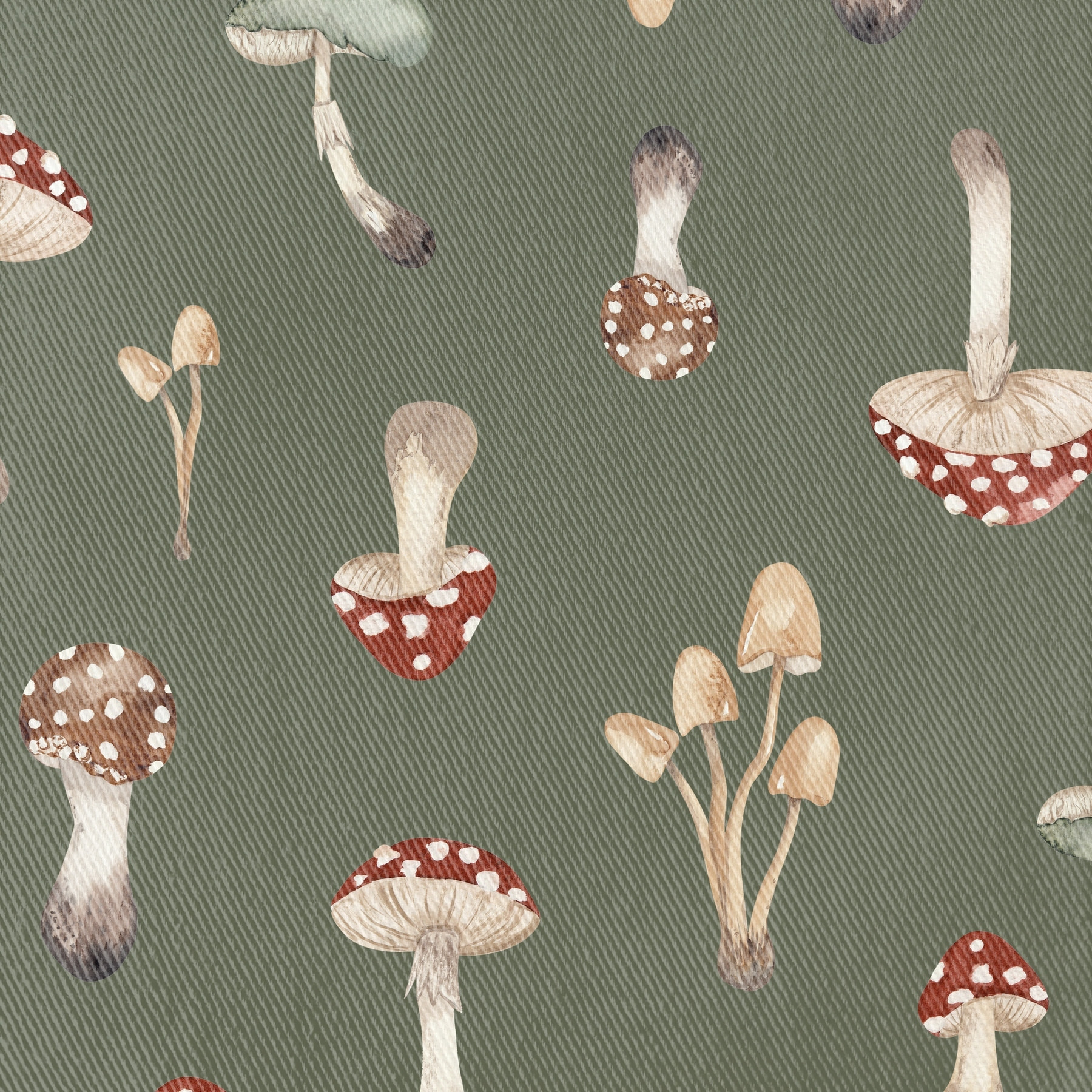 Nappe imprimée anti-tâches AMANITA VERDE